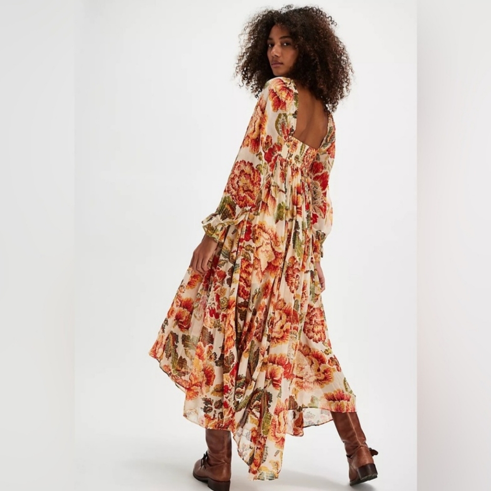 Free People Timeless Tapestry Maxi Dress In Antique‎ Combo Women's Size XS - Picture 2 of 16